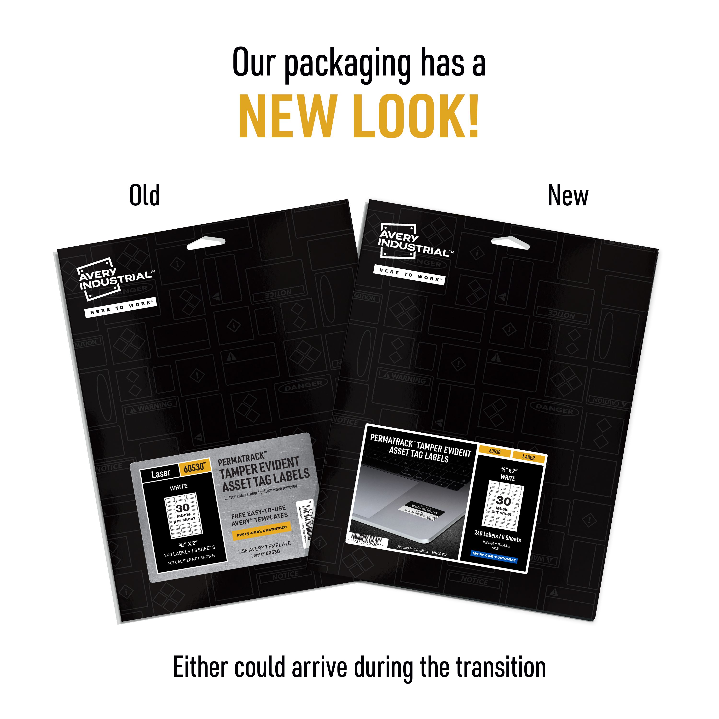 Avery® PermaTrack® Tamper-Evident Asset Tag Labels 60530